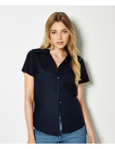 K-KK360-Womens Tailored Fit Workwear Oxford Shirt Short Sleeve 2